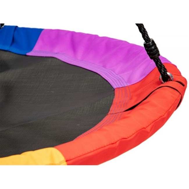Leagan pentru copii rotund, tip cuib de barza, suspendat, 100 cm, Ecotoys MIR6001 - Multicolor