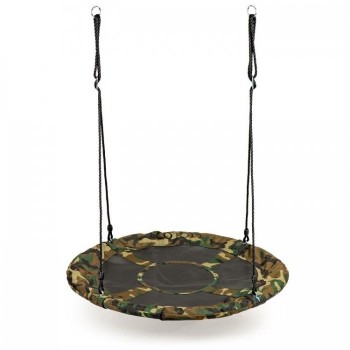 Leagan pentru copii rotund, tip cuib de barza, suspendat, 100 cm, Ecotoys MIR6001 - Camuflaj Leagan pentru copii rotund, tip cuib de barza, suspendat, 100 cm, Ecotoys MIR6001 - Camuflaj