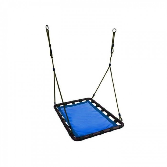 Leagan suspendat tip cuib, dreptunghiular mare, 105 x 75 cm Ecotoys MIS1005 - Albastru