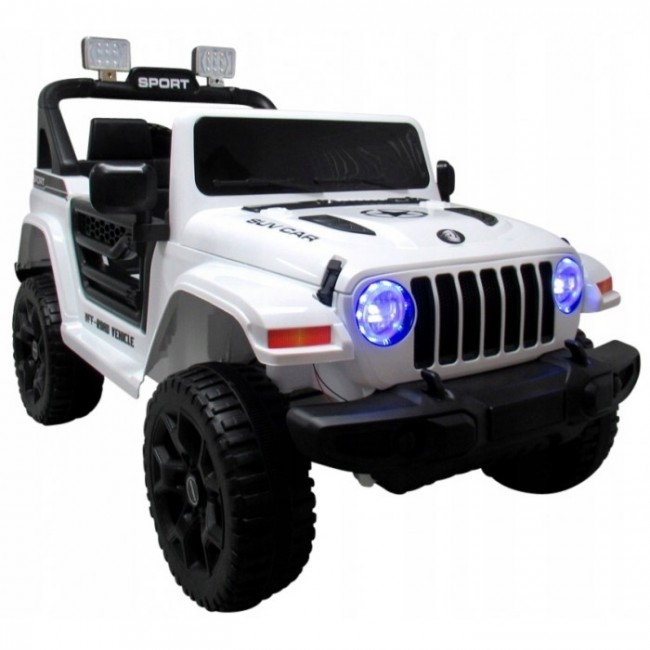 Masinuta electrica cu telecomanda cu baterii si functie de balansare Jeep X10 TS-159 R-Sport - Alb
