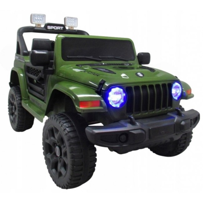 Masinuta electrica cu telecomanda cu baterii si functie de balansare Jeep X10 TS-159 R-Sport - Verde