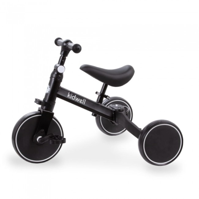 Tricicleta cu pedale 3 in 1 Kidwell Pico Black - Resigilat (urme de montaj)