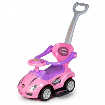 Masinuta de impins 3 in 1 Ecotoys 382 - Roz Masinuta de impins 3 in 1 Ecotoys 382 - Roz