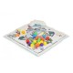 Salteluta de joaca tip cort cu 20 de bile colorate si jucarii Ecotoys CC8734 - Gri