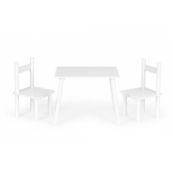 Set de masa cu doua scaune pentru copii Ecotoys ESC-W-0288A - Alb Set de masa cu doua scaune pentru copii Ecotoys ESC-W-0288A - Alb