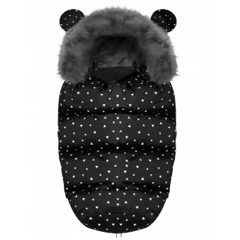 Sac de dormit Ricokids 95 x 48 cm Ricokids Elmi 720007 - Negru cu triunghiuri albe Sac de dormit Ricokids 95 x 48 cm Ricokids Elmi 720007 - Negru cu triunghiuri albe