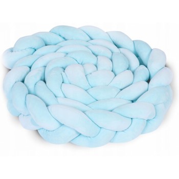 Protectie laterala pentru patut, impletita, 3 M, Ricokids 722111 - Albastru