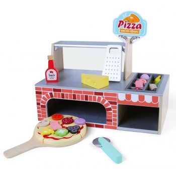 Cuptor pentru pizza din lemn + accesorii Ecotoys 4366 Cuptor pentru pizza din lemn + accesorii Ecotoys 4366