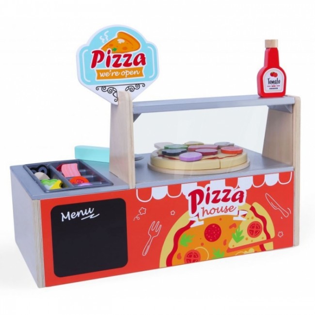 Cuptor pentru pizza din lemn + accesorii Ecotoys 4366