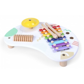Tabla din lemn cu 3 instrumente Ecotoys 3655 Tabla din lemn cu 3 instrumente Ecotoys 3655