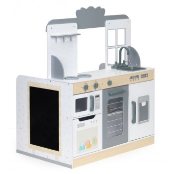 Bucatarie din lemn 2 in 1 tip restaurant pentru copii Ecotoys 7261 Bucatarie din lemn 2 in 1 tip restaurant pentru copii Ecotoys 7261