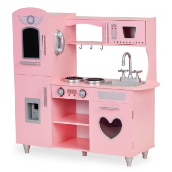 Bucatarie mare din lemn pentru copii cu sunete si accesorii Ecotoys 7268 Bucatarie mare din lemn pentru copii cu sunete si accesorii Ecotoys 7268