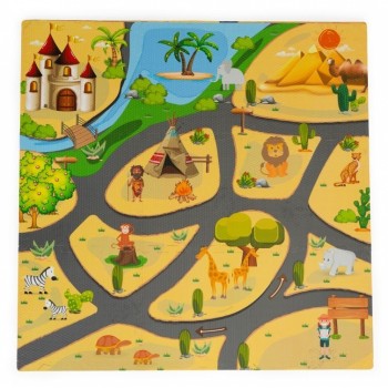 Salteluta educationala pentru joaca, 9 elemente ECOEVA009 - Safari Salteluta educationala pentru joaca, 9 elemente ECOEVA009 - Safari