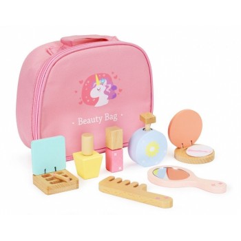 Gentuta cu accesorii cosmetice din lemn Ecotoys 4502 Gentuta cu accesorii cosmetice din lemn Ecotoys 4502
