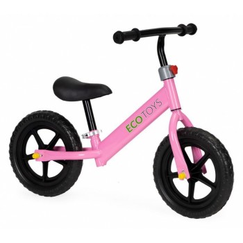 Bicicleta fara pedale cu roti din spuma EVA Ecotoys JM-763 - Roz Bicicleta fara pedale cu roti din spuma EVA Ecotoys JM-763 - Roz