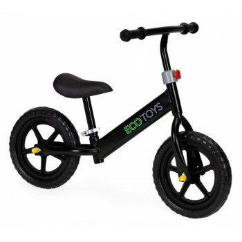 Bicicleta fara pedale cu roti din spuma EVA Ecotoys JM-763 - Negru Bicicleta fara pedale cu roti din spuma EVA Ecotoys JM-763 - Negru
