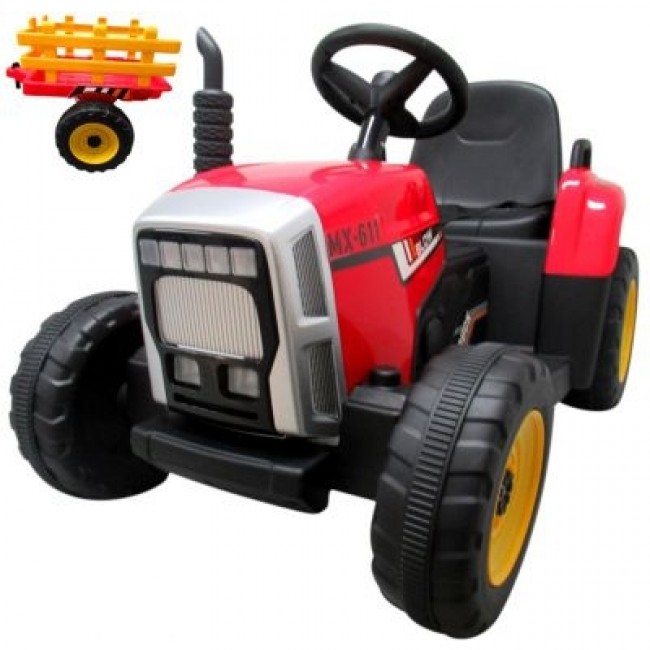Tractor electric pe baterie si muzica C1 R-Sport - Rosu