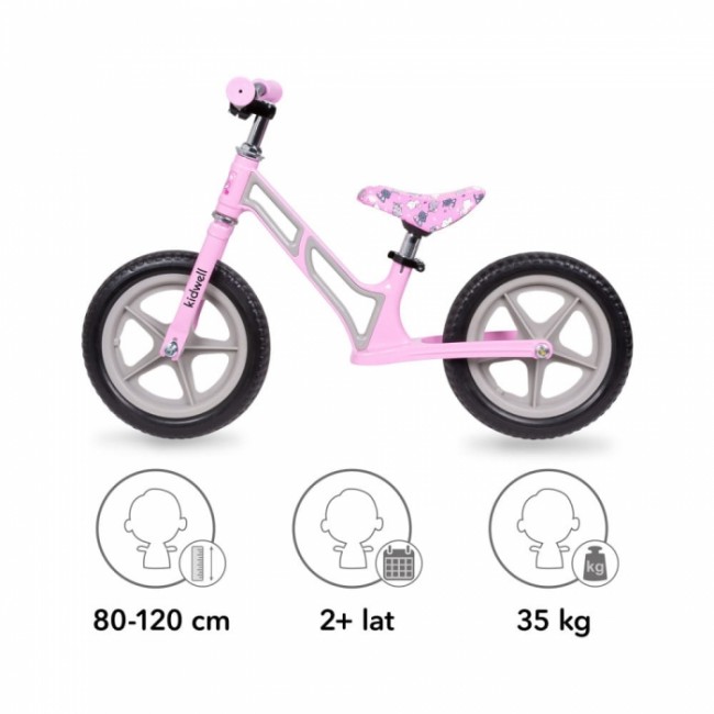 Bicicleta fara pedale cu cadru din magneziu Kidwell COMET - Pink Gray