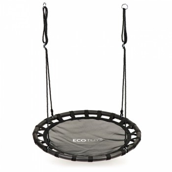 Leagan pentru copii rotund, tip cuib de barza, suspendat, 100 cm, Ecotoys MIR6300 - Negru Leagan pentru copii rotund, tip cuib de barza, suspendat, 100 cm, Ecotoys MIR6300 - Negru