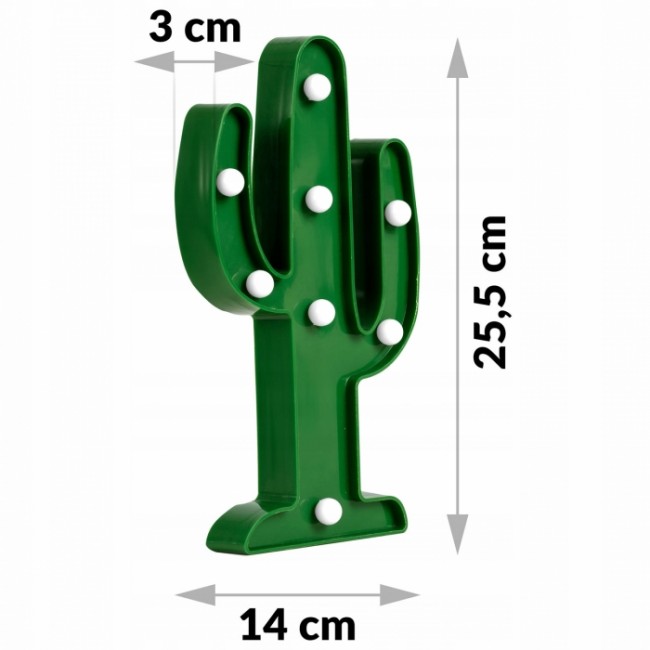 Lampa de veghe in forma de cactus Ricokids 740901 - Verde