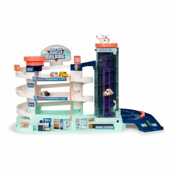 Garaj tip parcare pentru masinute, cu lift electric, Ecotoys HC493514 Garaj tip parcare pentru masinute, cu lift electric, Ecotoys HC493514