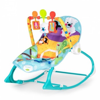 Balansoar cu vibratii 2 in 1 Ecotoys 8615 - Turcoaz Balansoar cu vibratii 2 in 1 Ecotoys 8615 - Turcoaz