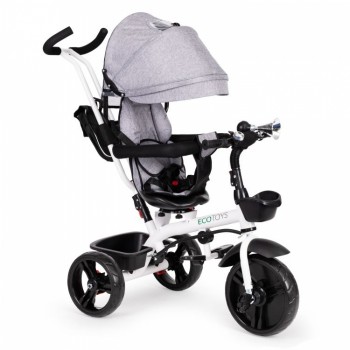 Tricicleta cu sezut reversibil Ecotoys JM-322 - Gri Tricicleta cu sezut reversibil Ecotoys JM-322 - Gri