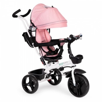 Tricicleta cu sezut reversibil Ecotoys JM-322 - Roz Tricicleta cu sezut reversibil Ecotoys JM-322 - Roz