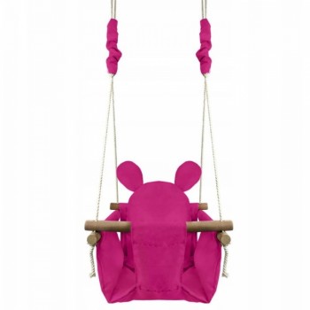 Leagan pentru copii tip ursulet Ecotoys - Roz Leagan pentru copii tip ursulet Ecotoys - Roz