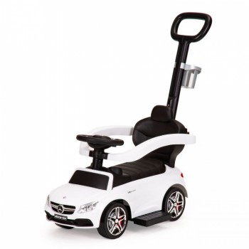 Masinuta de impins cu maner Mercedes Ecotoys 639 - Alb Masinuta de impins cu maner Mercedes Ecotoys 639 - Alb