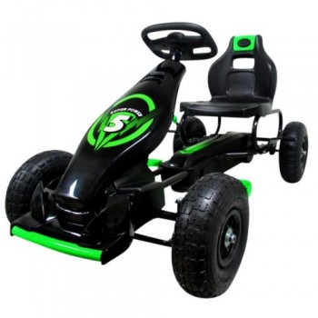 Kart cu pedale Gokart, 4-10 ani, roti gonflabile, G8 R-Sport - Verde Kart cu pedale Gokart, 4-10 ani, roti gonflabile, G8 R-Sport - Verde