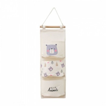 Organizator textil de perete cu 3 compartimente Ecotoys OR90WZ2 - Bej Organizator textil de perete cu 3 compartimente Ecotoys OR90WZ2 - Bej