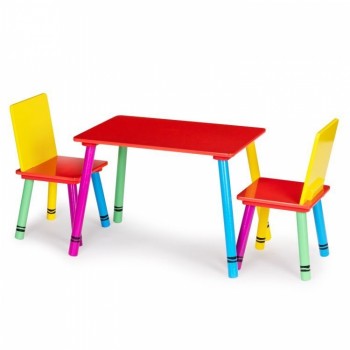Set de masa cu doua scaune pentru copii Ecotoys ZKB-10 Set de masa cu doua scaune pentru copii Ecotoys ZKB-10