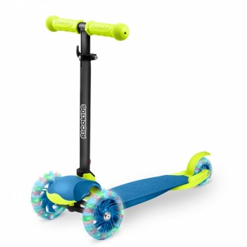 Trotineta cu roti cu LED Ricokids Loco 765105 - Albastru cu verde Trotineta cu roti cu LED Ricokids Loco 765105 - Albastru cu verde