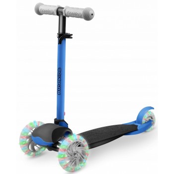 Trotineta cu roti cu LED Ricokids Loco 765106 - Albastru cu negru Trotineta cu roti cu LED Ricokids Loco 765106 - Albastru cu negru