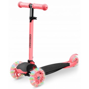 Trotineta cu roti cu LED Ricokids Loco 765108 - Roz cu negru Trotineta cu roti cu LED Ricokids Loco 765108 - Roz cu negru