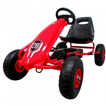 Kart cu pedale Gokart, 3-7 ani, roti gonflabile, G4 R-Sport - Rosu Kart cu pedale Gokart, 3-7 ani, roti gonflabile, G4 R-Sport - Rosu