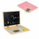 Laptop educational din lemn cu magnet si taste din lemn Ecotoys G068 - Roz