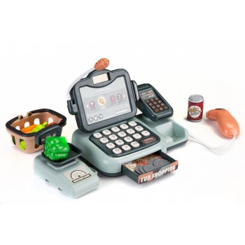 Casa de marcat cu sunete, accesorii si scanner Ecotoys HC483431 Casa de marcat cu sunete, accesorii si scanner Ecotoys HC483431