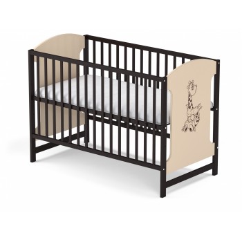 Patut fara sertar VESSANTI MILO GIRAFA - Crem cu wenge Patut fara sertar VESSANTI MILO GIRAFA - Crem cu wenge