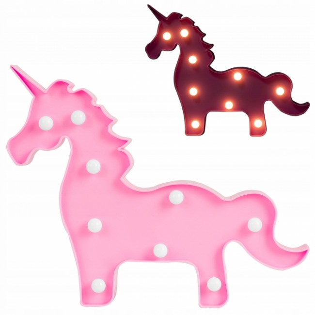 Lampa de veghe in forma de unicorn Nukido 740922 - Roz