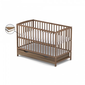 Patut cu sertar VESSANTI CLASICO - Maro + Saltea Cocos 12 cm Patut cu sertar VESSANTI CLASICO - Maro + Saltea Cocos 12 cm