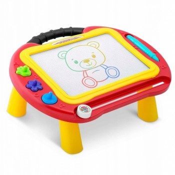 Masuta cu tabla magnetica pentru desenat cu accesorii incluse Ricokids 772200 - Rosu Masuta cu tabla magnetica pentru desenat cu accesorii incluse Ricokids 772200 - Rosu