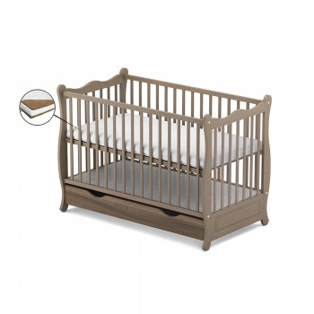 Patut cu sertar VESSANTI SOPHIE - Maro + Saltea Cocos 10 cm Patut cu sertar VESSANTI SOPHIE - Maro + Saltea Cocos 10 cm