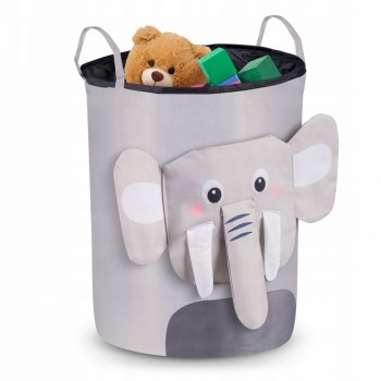 Cos mare pentru depozitarea jucariilor Nukido - Elefant gri Cos mare pentru depozitarea jucariilor Nukido - Elefant gri