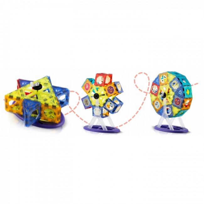 Blocuri magnetice, 71 elemente, Carusel Ricokids RK-769