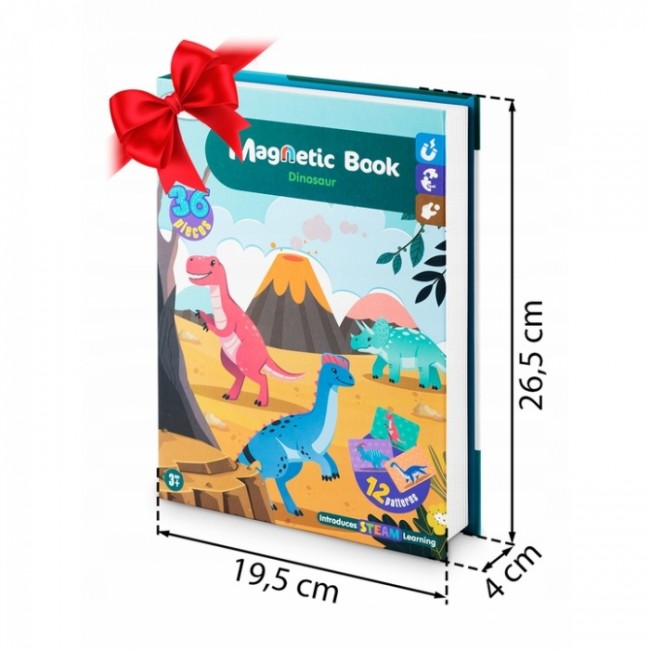 Carte magnetica tip puzzle Lumea Dinozaurilor Ricokids RK-770
