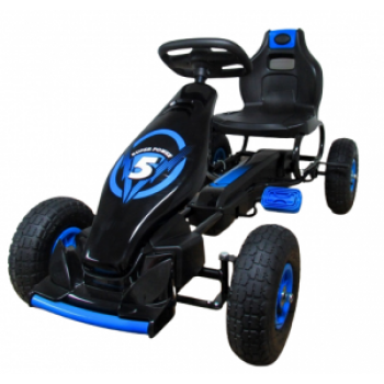 Kart cu pedale Gokart, 4-10 ani, roti gonflabile, G8 R-Sport - Albastru Kart cu pedale Gokart, 4-10 ani, roti gonflabile, G8 R-Sport - Albastru