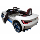 Masinuta electrica cu telecomanda, roti din spuma EVA, scaun din piele ecologica, varsta 1-5 ani, BMW I4 - Alb