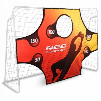 Poarta mare pentru fotbal cu covoras numerotat, 245 x 80 x 155 cm,  Neo-Sport 1455 Poarta mare pentru fotbal cu covoras numerotat, 245 x 80 x 155 cm,  Neo-Sport 1455